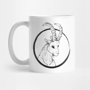 Pen & Ink Goat Head Mug